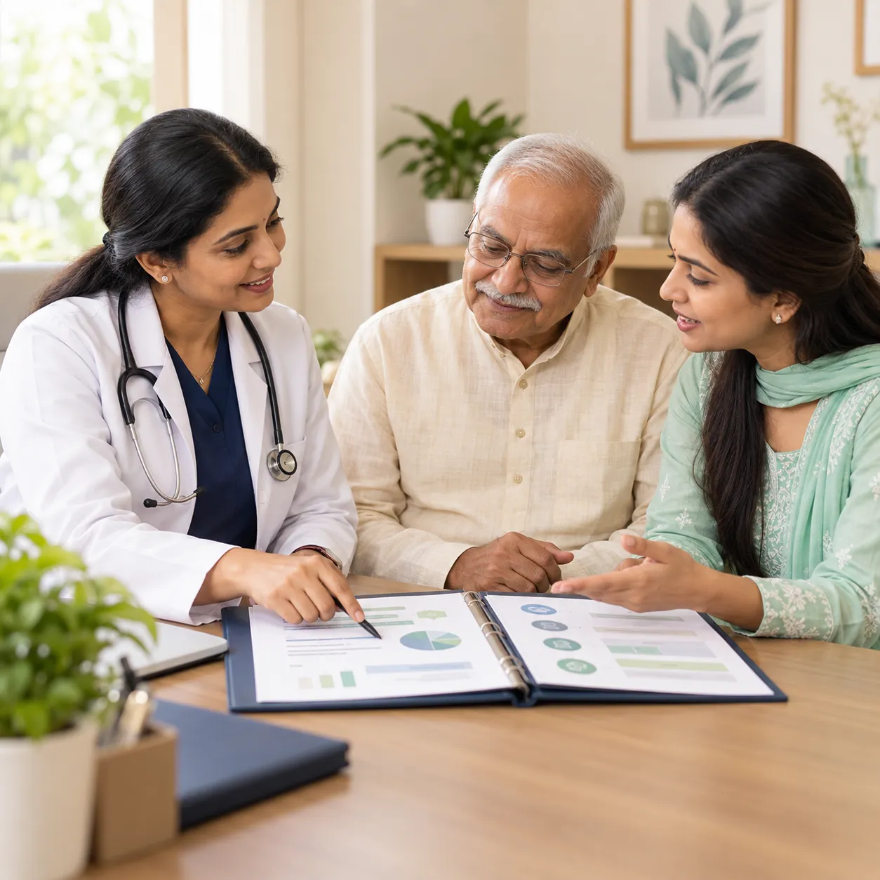 A personalised healthcare plan and medical reports