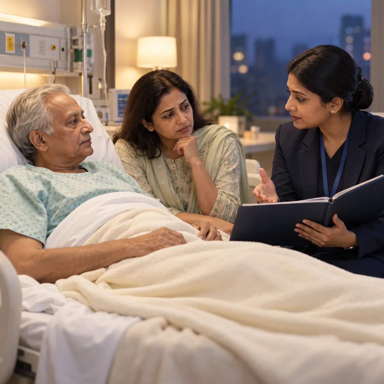 Support during a serious illness at night